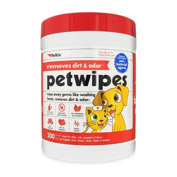 Petkin Petwipes Grooming Wipes